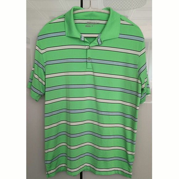 Nike BUNDLE (3) Dri-FIT golf polos. Size Medium Color green yellow and Navy - Picture 4 of 12